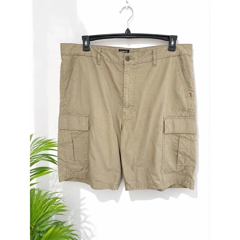 Levi's Men's Cargo Shorts 2XL 40W Khaki Cotton 10
